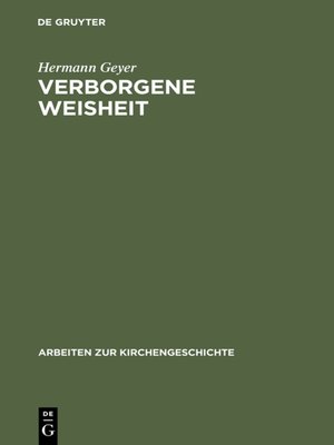 cover image of Verborgene Weisheit
